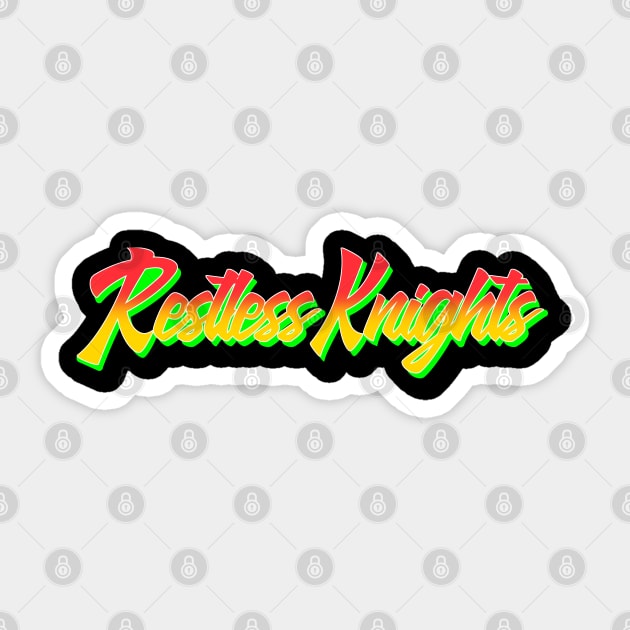 Restless Knights HotVersion V2 Black Sticker by Jsaviour84